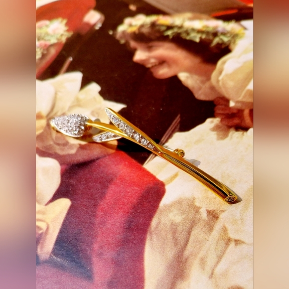 Batler Gold & Silver Leaf Brooch Butler - Picture 4 of 13